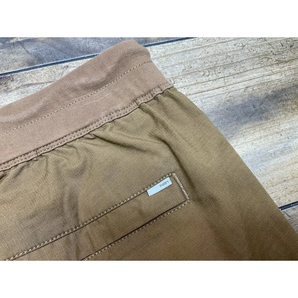 Vuori Pants Mens Large Brown Canvas Jogger Ripstop Traveler Stretch Active V434